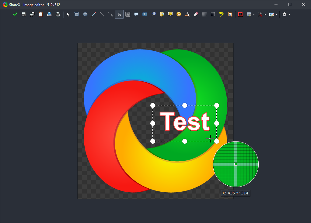 ShareX built-in image editor